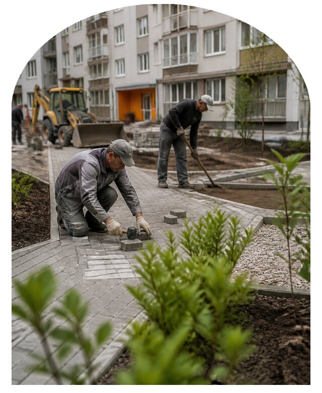 Благоустройство двора многоквартирного дома в Лангепасе