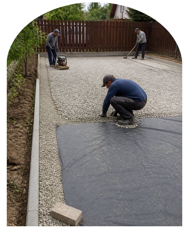 Устройство надежной парковки на даче под ключ в Лангепасе